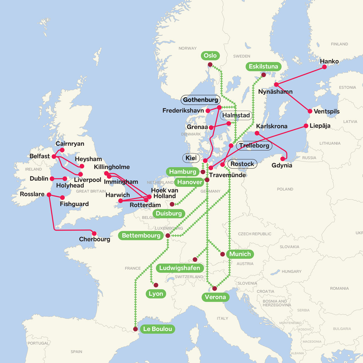 Our services - intermodal solutions - Stena Line Freight